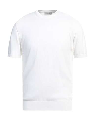 ALPHA STUDIO Sweater White 100% Cotton