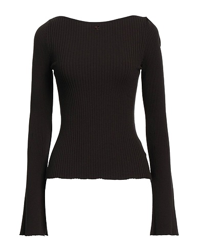 COURRÈGES Jumper Dark green 70% Viscose, 30% Polyester