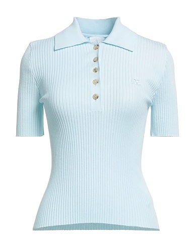 COURRÈGES Jumper Light blue 70% Viscose, 30% Polyester