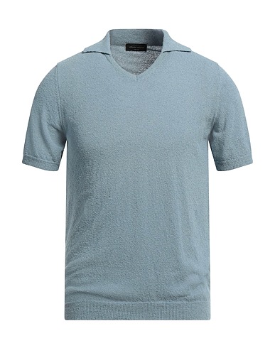 ROBERTO COLLINA Jumper Pastel blue 70% Cotton, 30% Polyamide