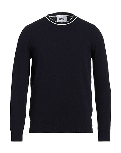 ALPHA STUDIO Jumper Midnight blue 65% Cotton, 34% Polyamide, 1% Elastane