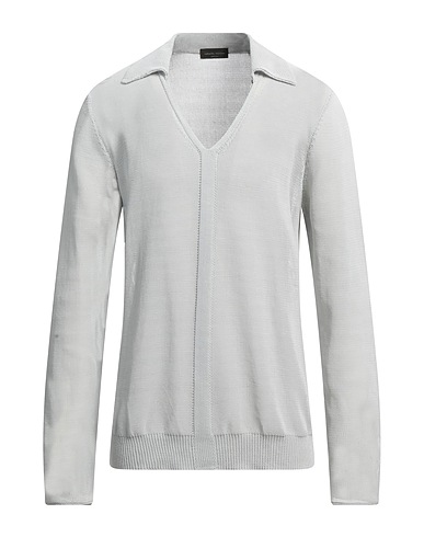 ROBERTO COLLINA Jumper Light grey 65% Cotton, 35% Nylon
