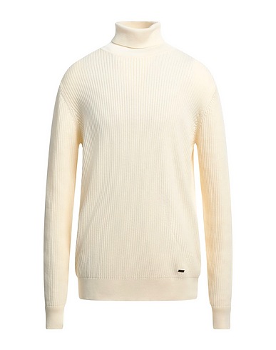 LIU •JO MAN Turtleneck Cream 41% Cotton, 28% Polyester, 13% Polyamide, 13% Acrylic, 5% Wool