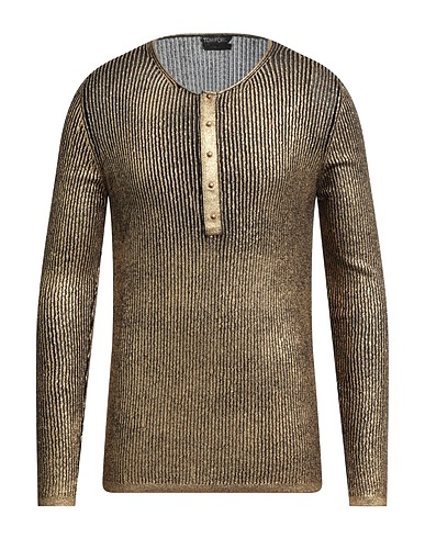 TOM FORD Cashmere blend Gold 70% Cashmere, 30% Silk, Calfskin, Polyester
