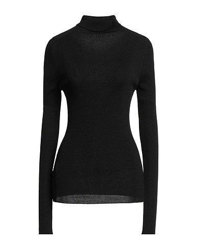 LE 17 SEPTEMBRE Polo neck Black 80% Rayon, 20% Nylon