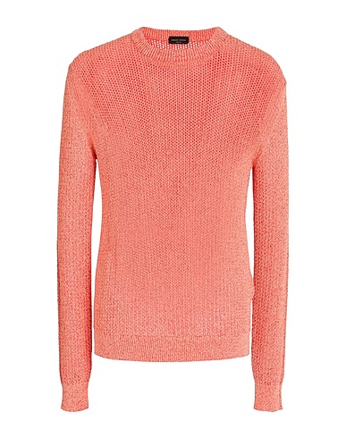 ROBERTO COLLINA Jumper Orange 65% Cotton, 20% Viscose, 15% Nylon