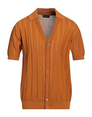 ROBERTO COLLINA Strickjacke Braun 60% Baumwolle, 40% Viskose