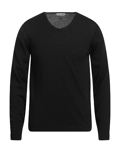DANIELE ALESSANDRINI HOMME プルオーバー ブラック アクリル 50% / ウール 50%