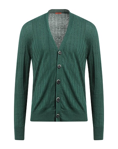 BARENA Cardigan Vert foncé 65% Lin, 35% Coton
