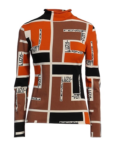 FENDI Turtleneck Rust 67% Viscose, 33% Polyester