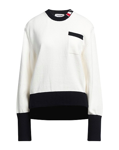 THOM BROWNE Pullover Weiß 100% Baumwolle