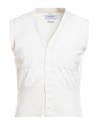 THOM BROWNE Cardigan Ivory 100% Cashmere