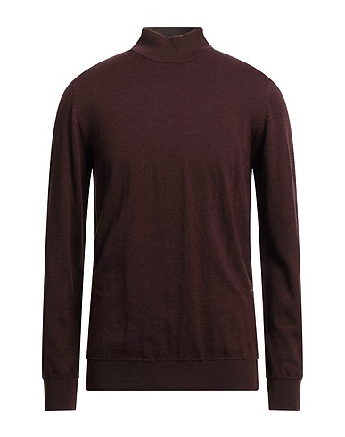 LIU •JO MAN Turtleneck Chocolate brown 38% Cotton, 27% Wool, 20% Polyamide, 15% Polyester