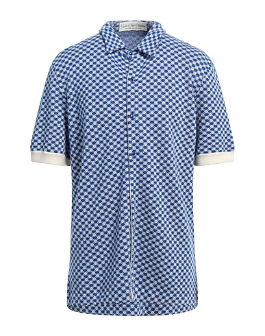 GOD'S TRUE CASHMERE Camicia fantasia Blu 100% Cachemire