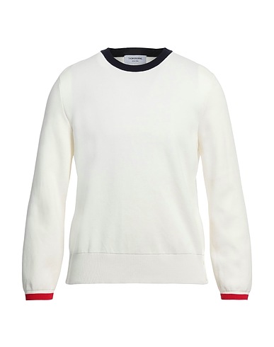 THOM BROWNE Sweater White 100% Cotton