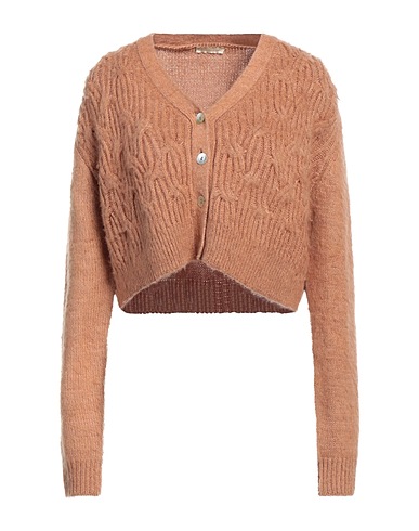 HANAMI D'OR Cardigan Camel 41% Acrylic, 25% Polyimide, 23% Mohair wool, 11% Wool