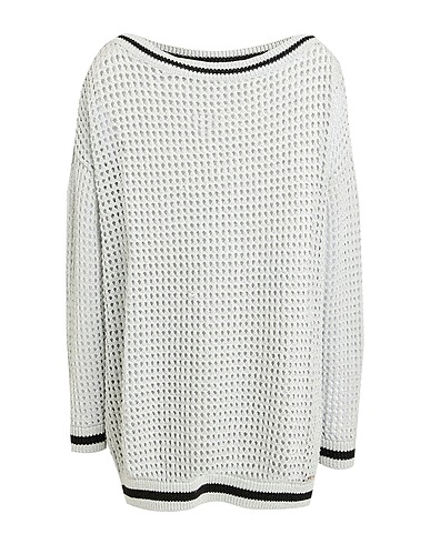 LIU •JO Jumper Silver 77% Polyester, 23% Metallic fiber