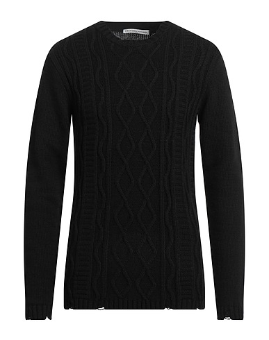 GREY DANIELE ALESSANDRINI Sweater Black 80% Acrylic, 10% Wool, 5% Alpaca wool, 5% Viscose