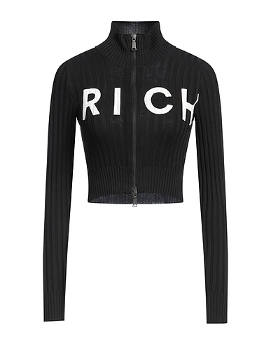RICHMOND Strickjacke Schwarz 100% Baumwolle
