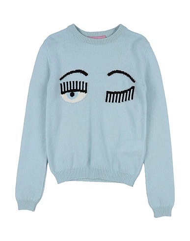 CHIARA FERRAGNI Pullover Himmelblau 90% Merinowolle, 10% Kaschmir