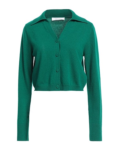 EMMA & GAIA Cardigan Green 45% Wool, 30% Cashmere, 15% Viscose, 10% Polyamide