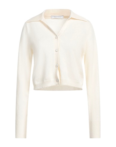 EMMA & GAIA Cardigan Off white 45% Wool, 30% Cashmere, 15% Viscose, 10% Polyamide