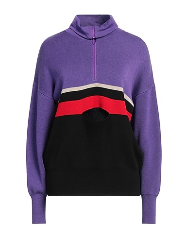 EMMA & GAIA Polo neck Purple 85% Lyocell, 15% Wool