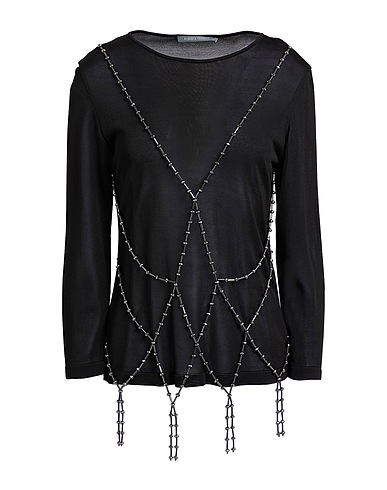 ALBERTA FERRETTI Jumper Black 100% Viscose, Polyester, Acrylic
