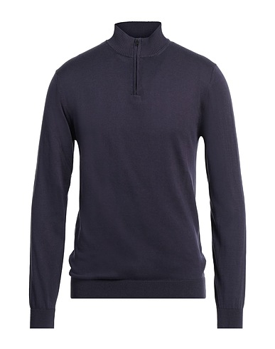 DANIELE FIESOLI Sweater with zip Navy 100% Cotton