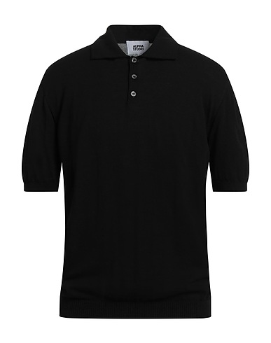 ALPHA STUDIO Pullover Nero 100% Cotone