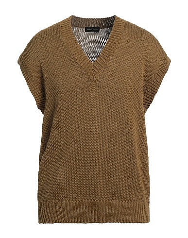 ROBERTO COLLINA Sweater Military green 77% Cotton, 23% Linen