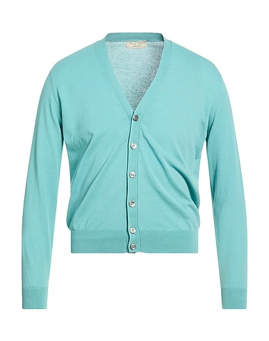 FILIPPO DE LAURENTIIS Cardigan Turquoise 100% Cotton