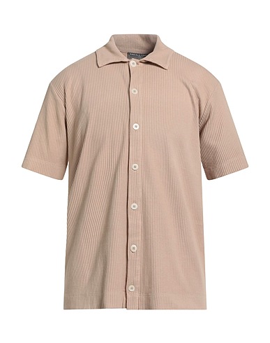 DANIELE FIESOLI Solid color shirt Beige 100% Cotton
