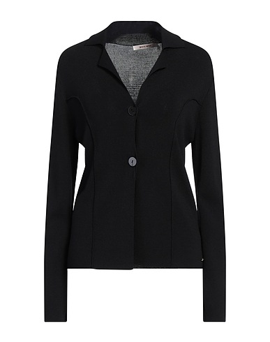 WHITE WISE Cardigan Black 65% Viscose, 35% Nylon