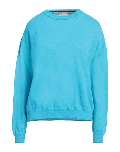 MOMONÍ Pullover Azurblau 90% Merinowolle, 10% Kaschmir