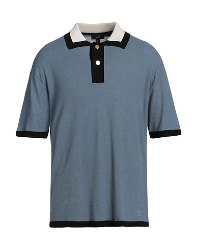DUNHILL Jumper Slate blue 55% Silk, 45% Cotton