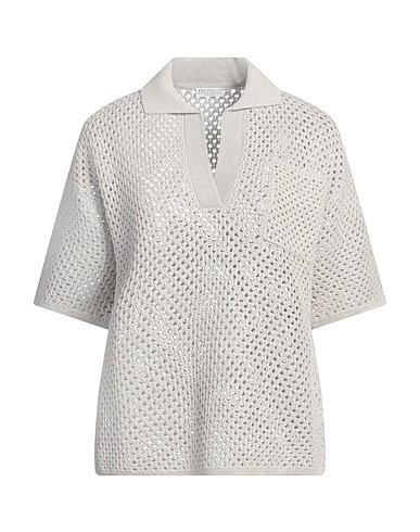 BRUNELLO CUCINELLI Jumper Light grey 100% Cotton