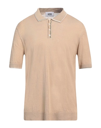 ALPHA STUDIO Sweater Sand 75% Linen, 25% Cotton