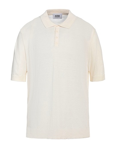 ALPHA STUDIO Sweater Ivory 75% Linen, 25% Cotton