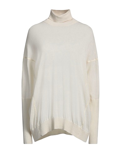 GANNI Polo neck Ivory 50% Wool, 50% Acrylic