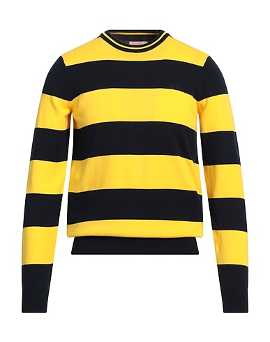 SUN 68 Sweater Yellow 100% Cotton