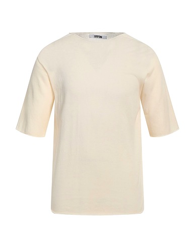 GRIFONI Jumper Ivory 85% Cotton, 15% Silk