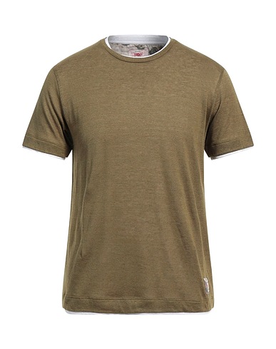 BOB T-shirt Military green 52% Linen, 24% Cotton, 24% Polyester