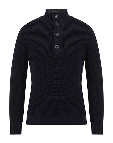 PHILOTINTO Polo neck Navy blue 50% Merino Wool, 50% Acrylic