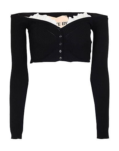ANIYE BY Off-the-shoulder top Black 68% Viscose, 32% Polyester, Cotton
