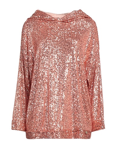 REBEL QUEEN by LIU •JO Hooded track jacket  Copper 93% Polyester, 7% Elastane