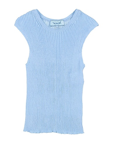 MIMISOL Maglia Gilet Celeste 100% Cotone
