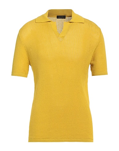 ROBERTO COLLINA Pullover Senf 80% Organische Baumwolle, 20% Leinen