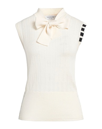 THOM BROWNE Jumper Beige 70% Cotton, 30% Silk
