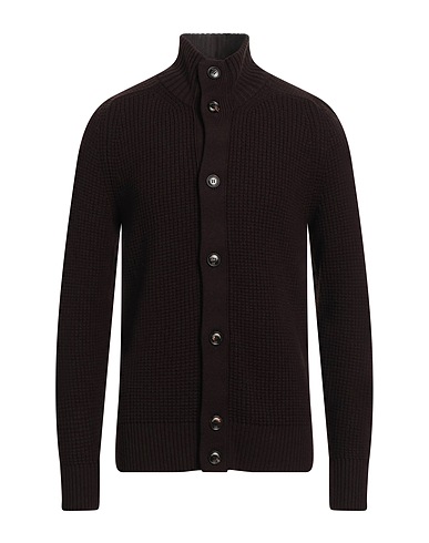 PIACENZA CASHMERE 1733 Strickjacke Dunkelbraun 100% Schurwolle